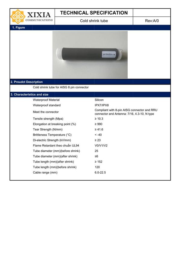 Datasheets for jumper&AISG projects